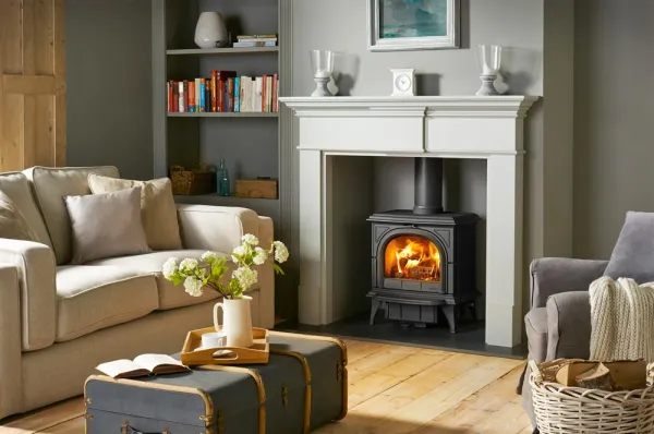 Grey Pembroke mantel wooden