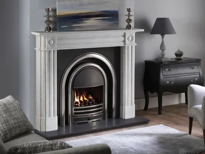 Roundel Carrara marble